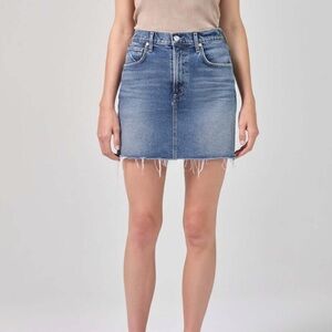 Citizens of Humanity Beatnik Raw Hem Denim Mini Skirt Size 25